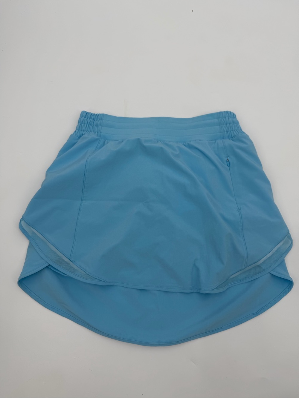Lululemon Pace Rival Skirt Size 6 Blue Skort Built In Shorts Zip Pocket